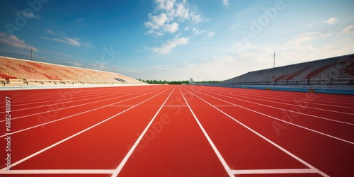 Pristine running track. Ready for sports events