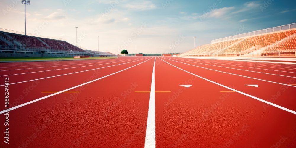 Pristine running track. Ready for sports events