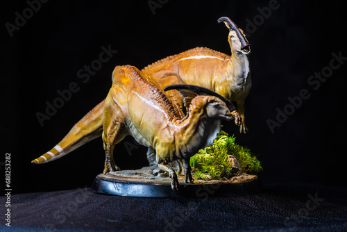 Parasaurolophus Dinosaur in the dark