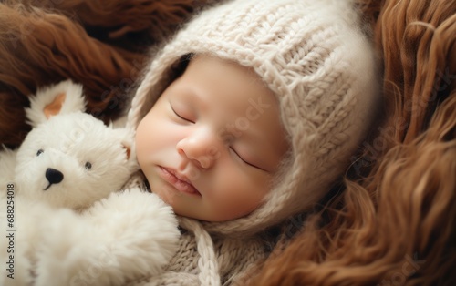 Sleeping newborn baby photoshoot