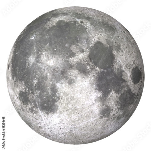 Fototapeta Naklejka Na Ścianę i Meble -  Full Moon isolated. High Quality Moon 
