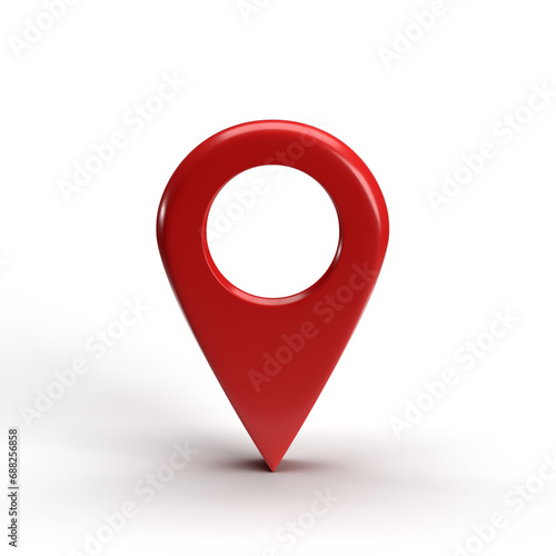 Obraz na plátně 3d pin domain marker red maps location