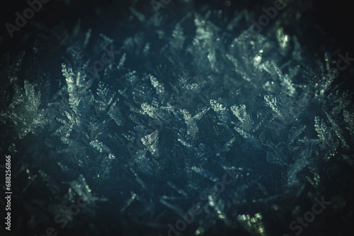 Snow crystals close-up