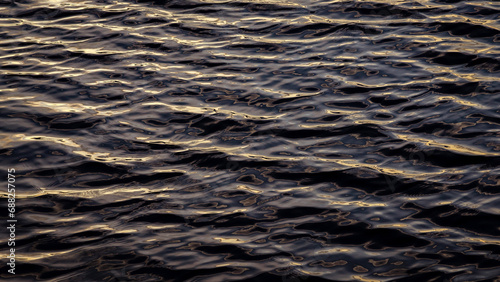 Abstract water surface ripples at sunset