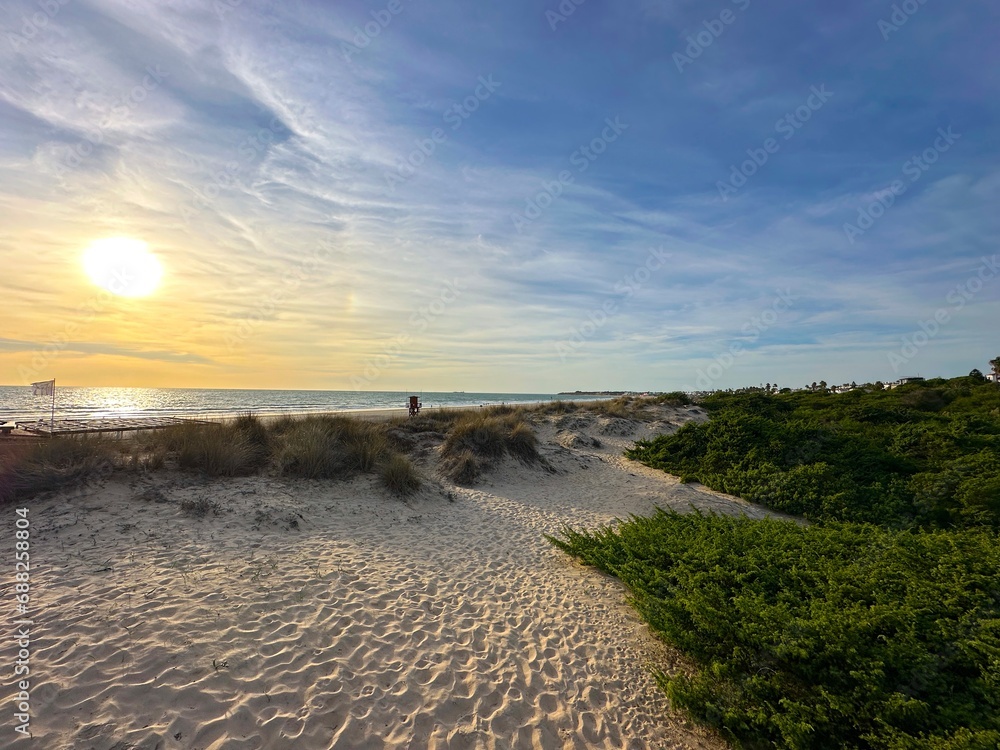 Φωτογραφία Playa de la Barrosa beach and dunes at the Atlantic Ocean near Novo Sancti Petri