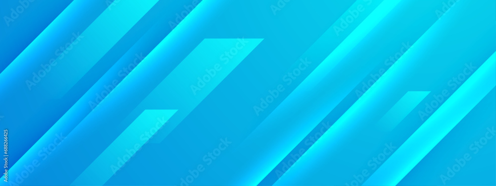 Blue abstract banner with shapes Blue abstract banner with shapes