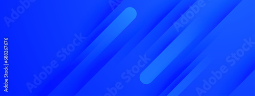 Blue minimal geometric shape abstract banner