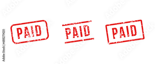 Paid stamp payment stamp in grunge for business finance and paid sign paid in full confirmed payment in vector svg 