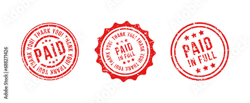 Paid stamp payment stamp in grunge for business finance and paid sign paid in full confirmed payment in vector svg 
