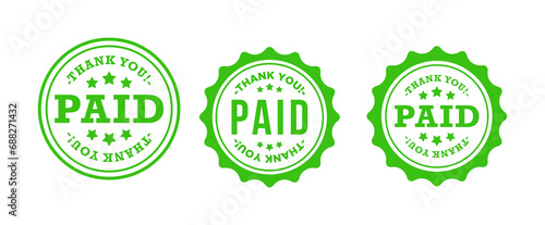 Paid stamp payment stamp in grunge for business finance and paid sign paid in full confirmed payment in vector svg 