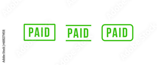 Paid stamp payment stamp in grunge for business finance and paid sign paid in full confirmed payment in vector svg 