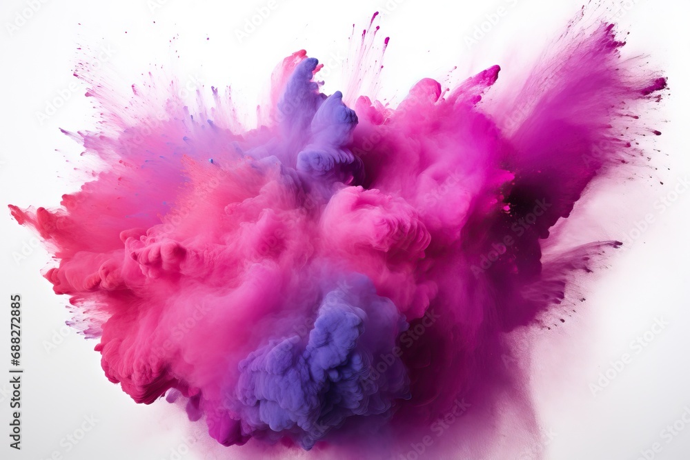 dust Colored cloud background white exploding powder purple motion Freeze explosion Abstract ash black blooming blue burst colours