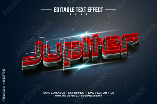 Jupiter 3D editable text effect template