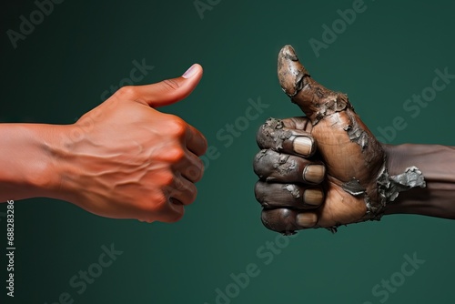 gestures thumb hands Black accept african american agreements approve arm background bad business collage concept copy space disagree disagreement down feedback finger gesture good hand