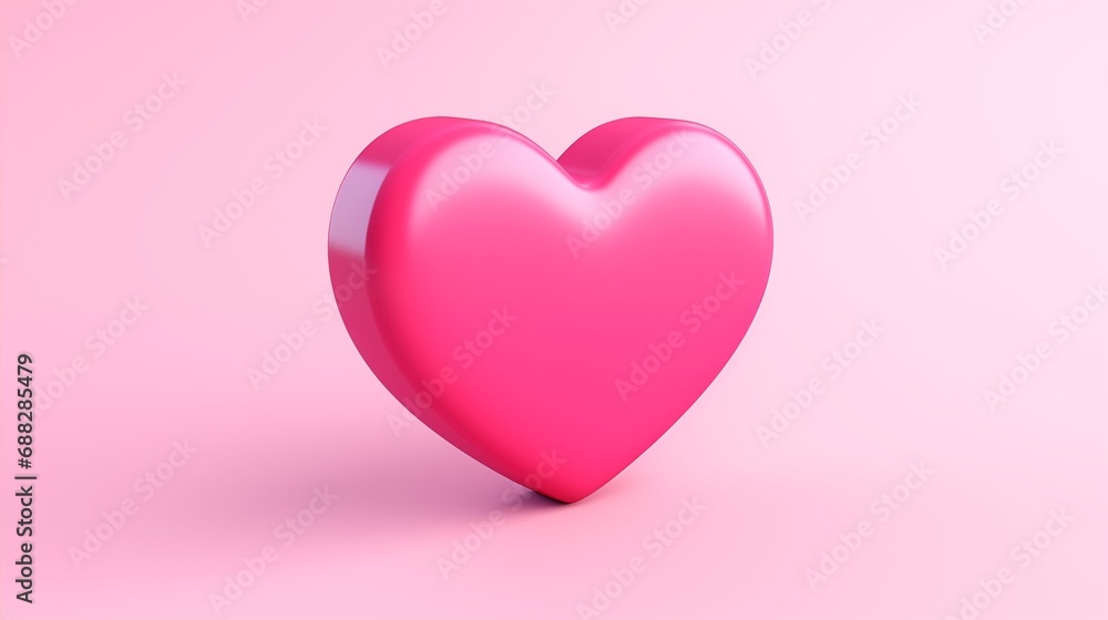 Pink Heart on Pink Background: Symbolizing Teamwork and Success