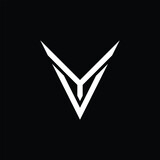VY YV modern letter logo design