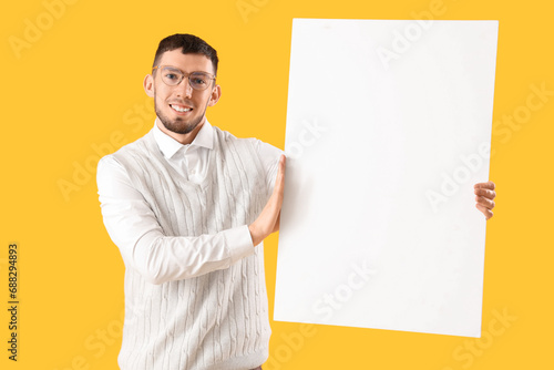 Young man in eyeglasses wit...