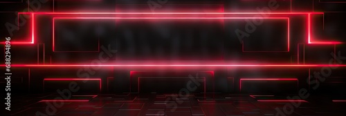 Black and Red Neon Urban Backdrop - Abstract Rustic Black Red Neon Fusion Background Texture - Neon Texture Wallpaper created with Generative AI Technology © Sentoriak