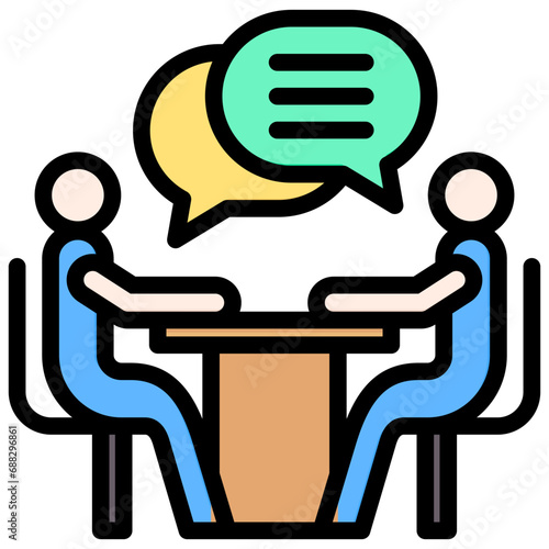Counseling Outline Color Icon