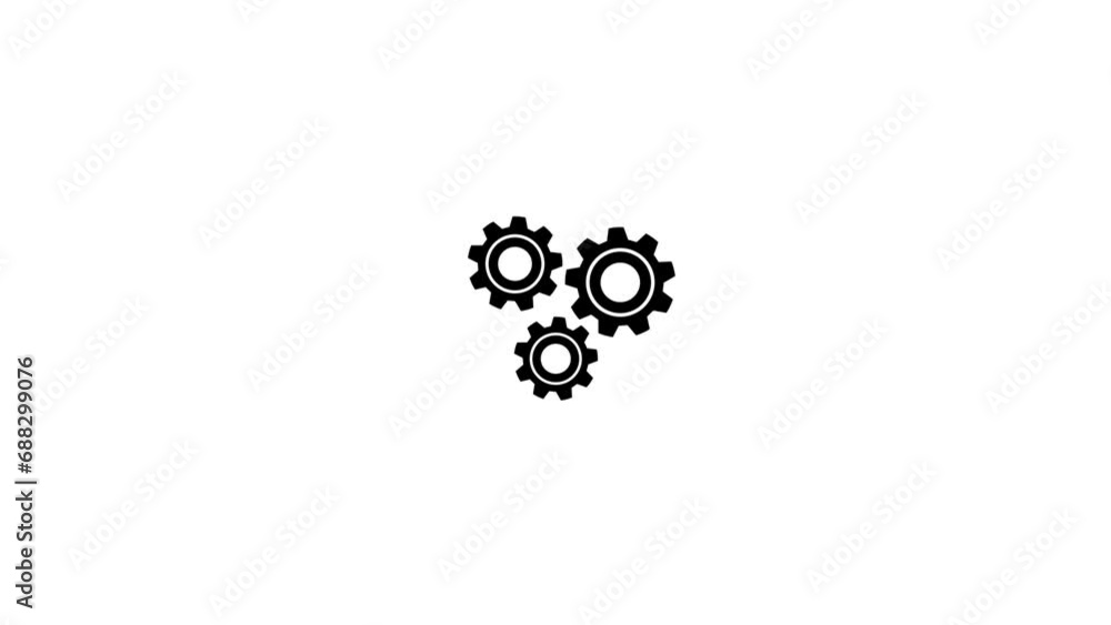 Connected cogwheel rotating of group animation, cogwheel rotating animation. Connected cogwheel rotating of group animation, cogwheel rotating animation.