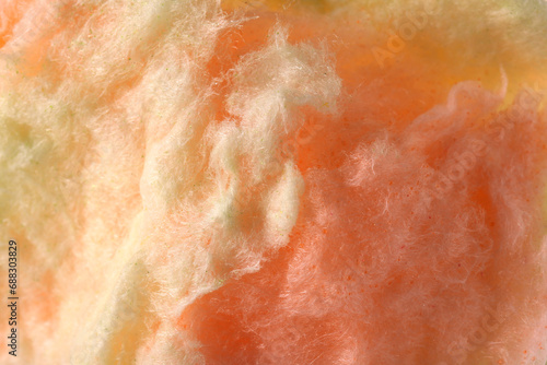 Color cotton candy as background, closeup view