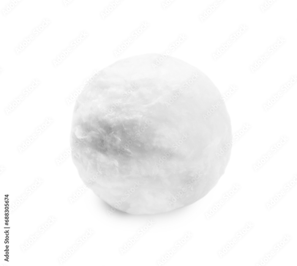Obraz premium Ball of clean cotton wool isolated on white