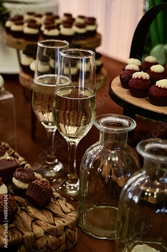 wine and sweets, wine and chocolate, sparkling wine, sparkling, candy table, alcoholic beverage, beverage, drink, birthday party
