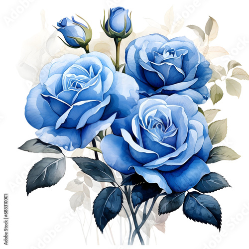bouquet of flowers blue rose