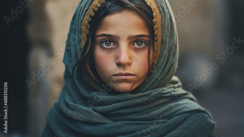 A poor war victim girl 