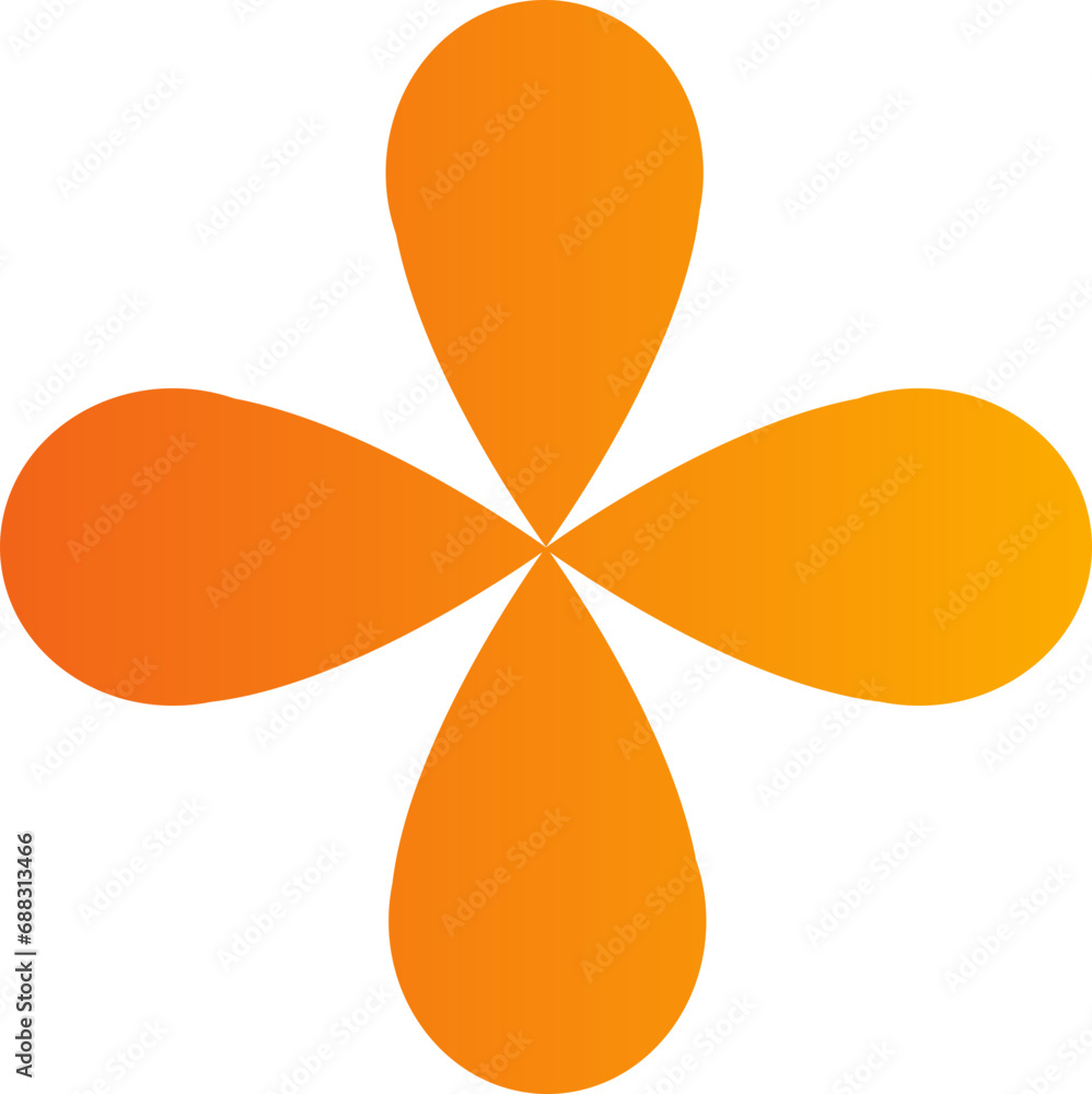 orange star shape brutalist abstract geometric style