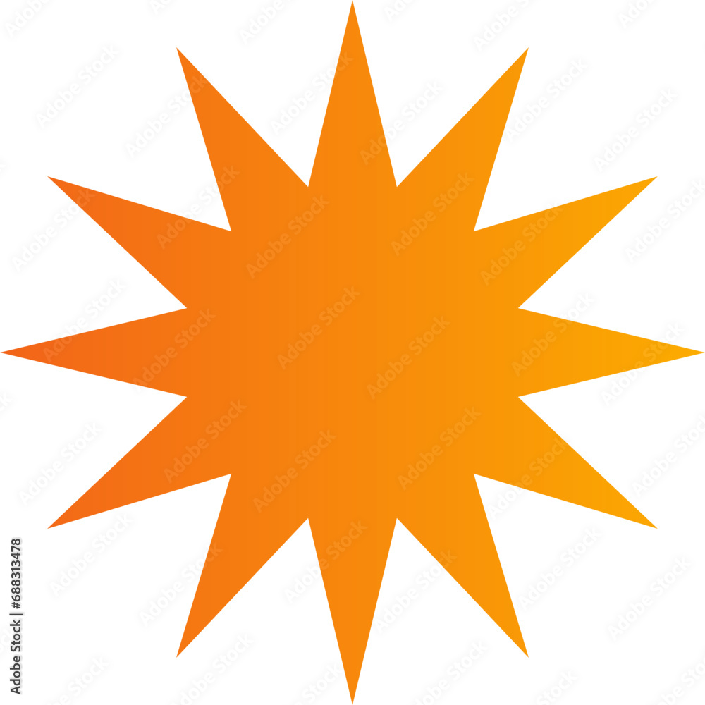 orange star shape brutalist abstract geometric style orange star shape brutalist abstract geometric style