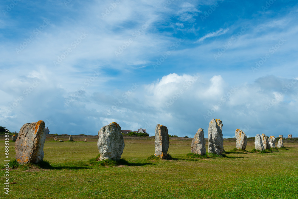 Les alignements de menhirs de Lagatjar à Camaret sur mer en Bretagne - France