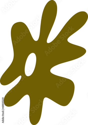 Ink blot shape vector illustration. Simple blotch silhouette design element