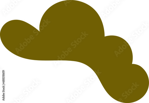 Ink blot shape vector illustration. Simple blotch silhouette design element