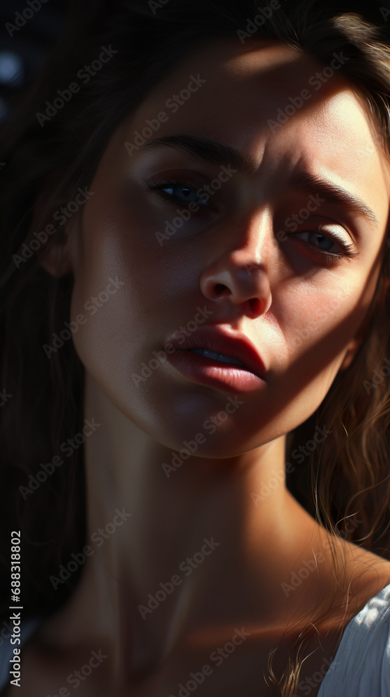 The woman who is very sad because her mother died of a serious illness. She had to live alone. The woman who is very sad because her mother died of a serious illness. She had to live alone.