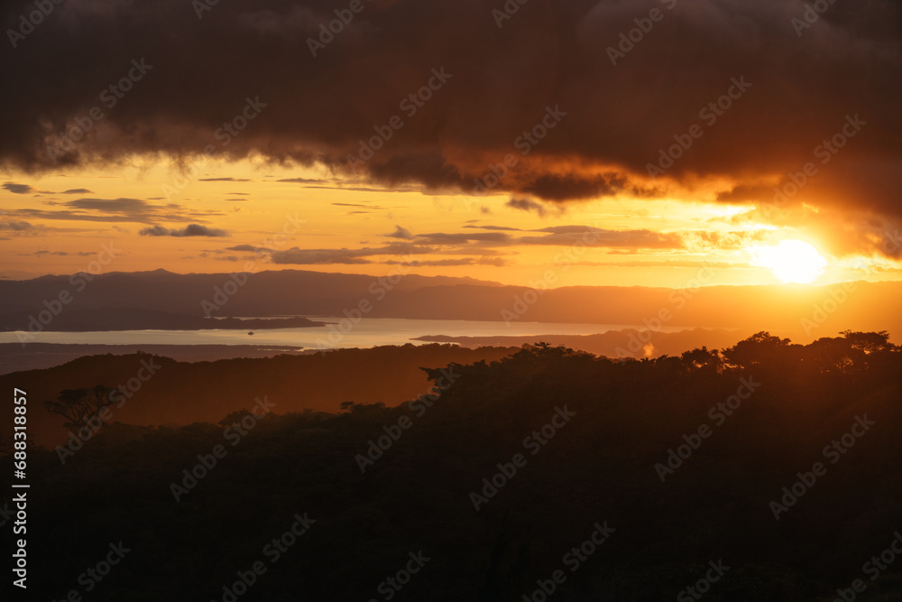 sunset in nature in Costa Rica