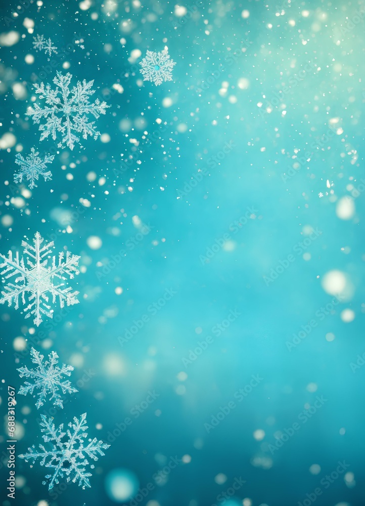 冬、雪の結晶、背景｜Winter, snowflakes, background. Generative AI