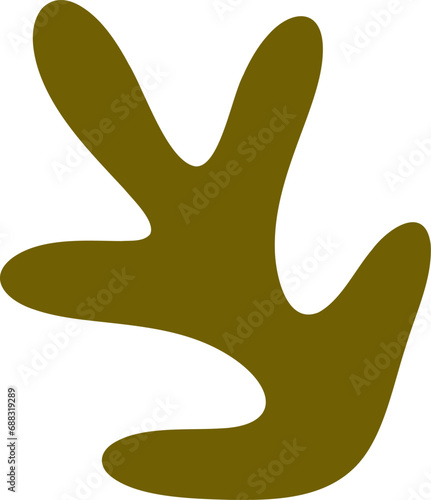 Ink blot shape vector illustration. Simple blotch silhouette design element