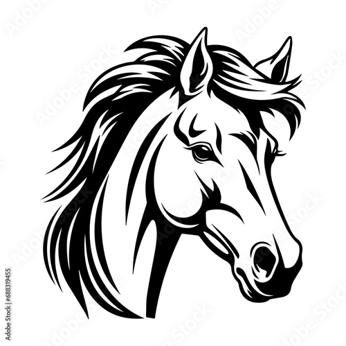 horse Mascot Head Illustration  horse logos or icons  Generative AI.