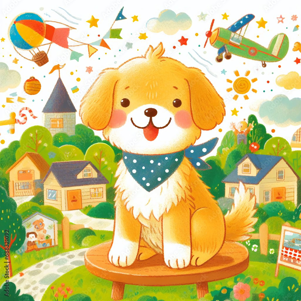 Obraz premium dog and a house