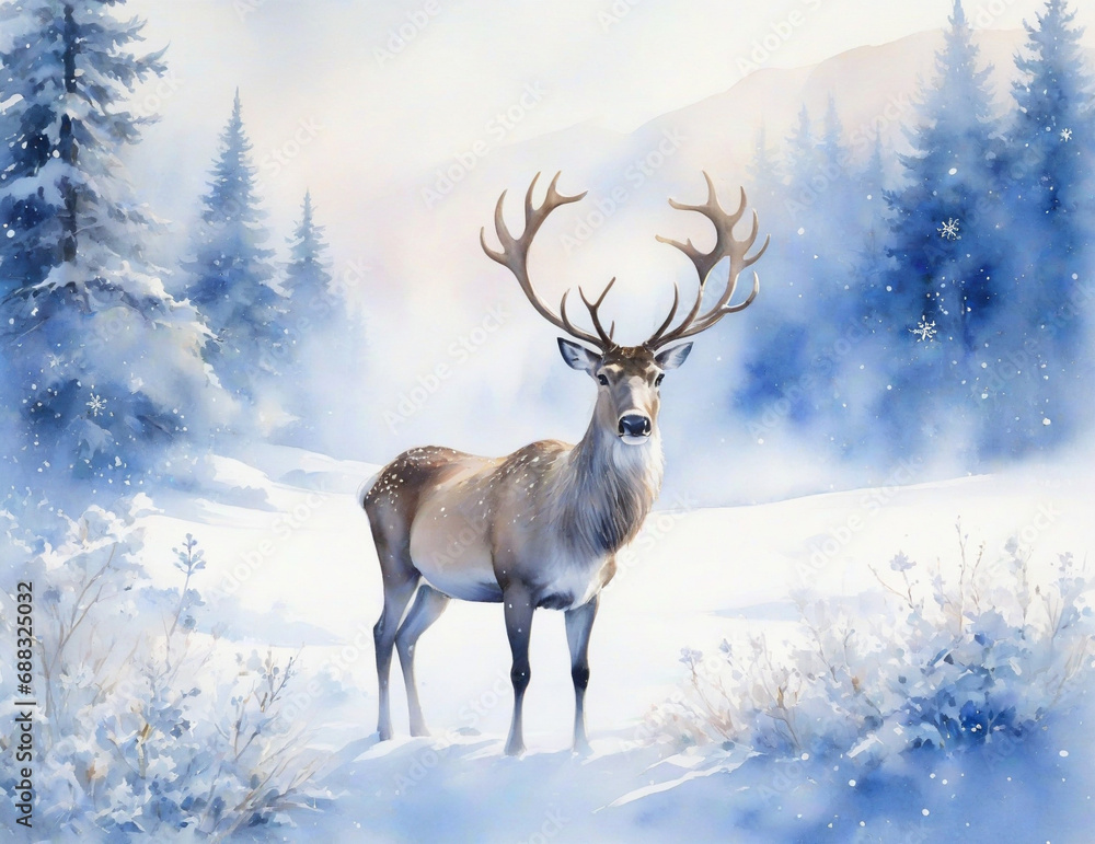 Portrait of a reindeer Portrait of a reindeer