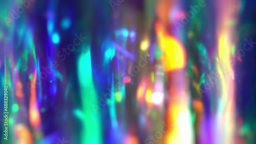 Prism Light Flares Overlay. Blurry abstract rainbow background photo