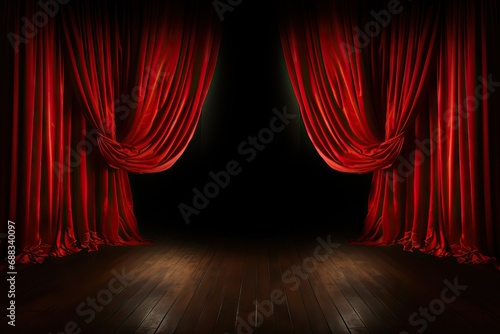 panorama curtain red background theatre stage spotlight cinema motion picture velvet show light drape entertainment performance fabric opera event presentation broadway