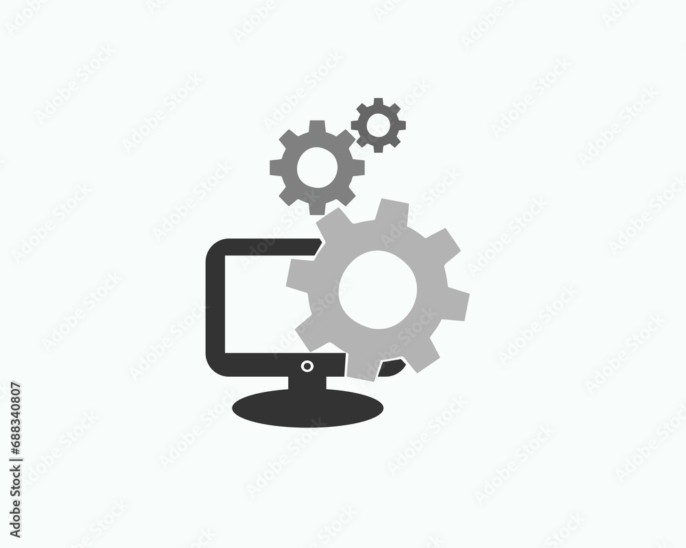 web gear system logo design template illustration inspiration web gear system logo design template illustration inspiration