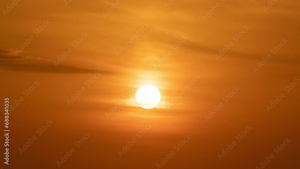 Timelapse of dramatic sunrise with orange sky in a sunny day. Timelapse of dramatic sunrise with orange sky in a sunny day.