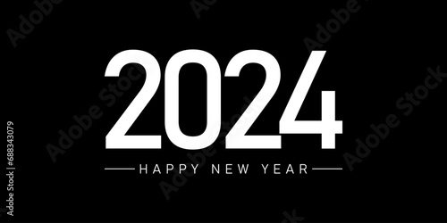2024 Happy New Year text design