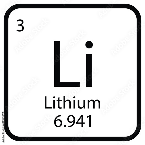 Lithium  icon vektor