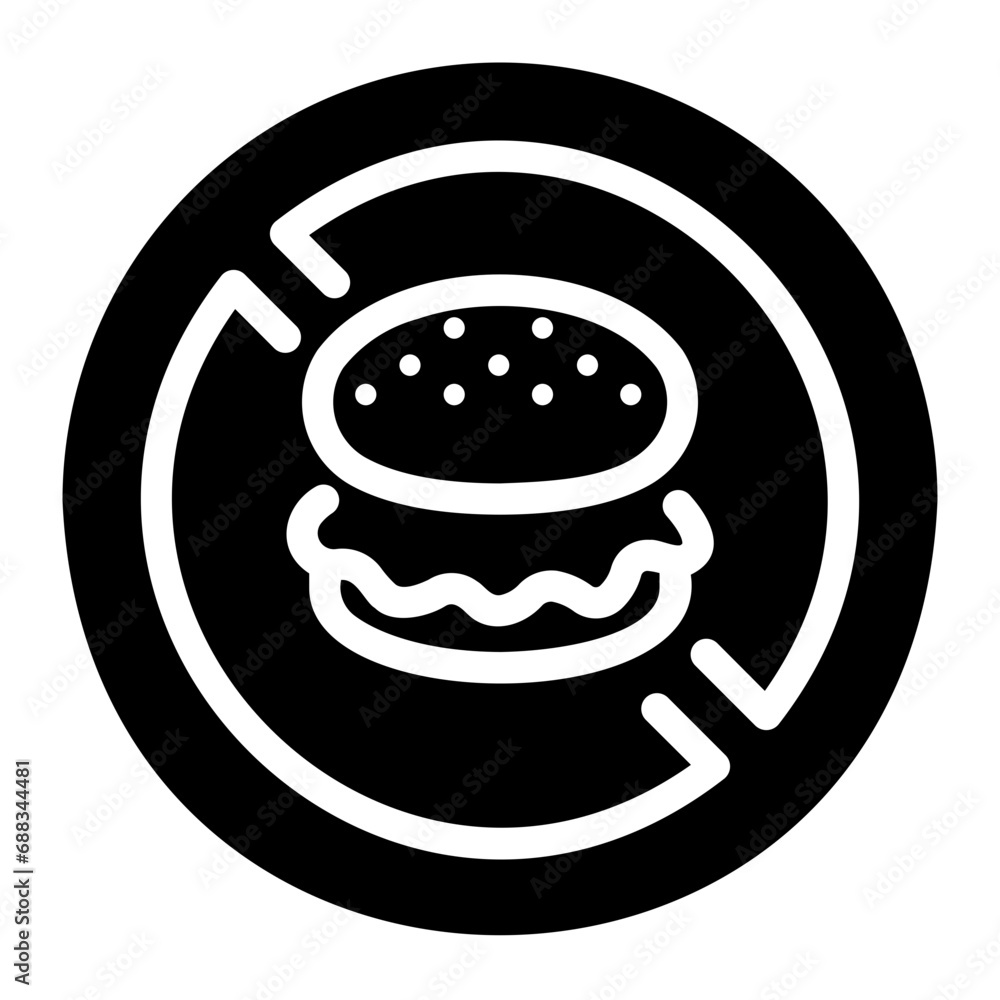 no hamburger Solid icon