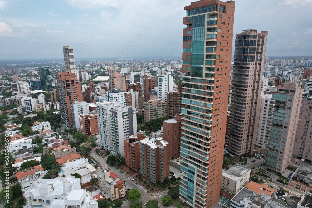 Fototapeta premium Aerial views from over Barranquilla, Colombia