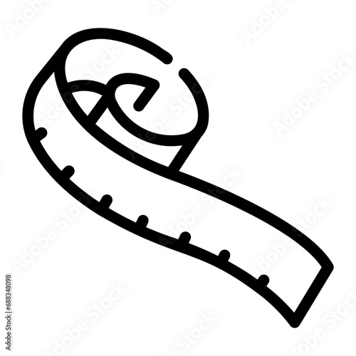 tape measure Line Icon